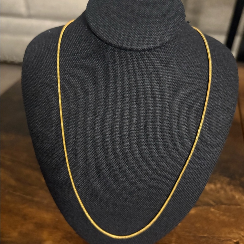 ✨ 18” Gold Plated Stainless Steel Snake Chain Necklace – Tarnish Resistant